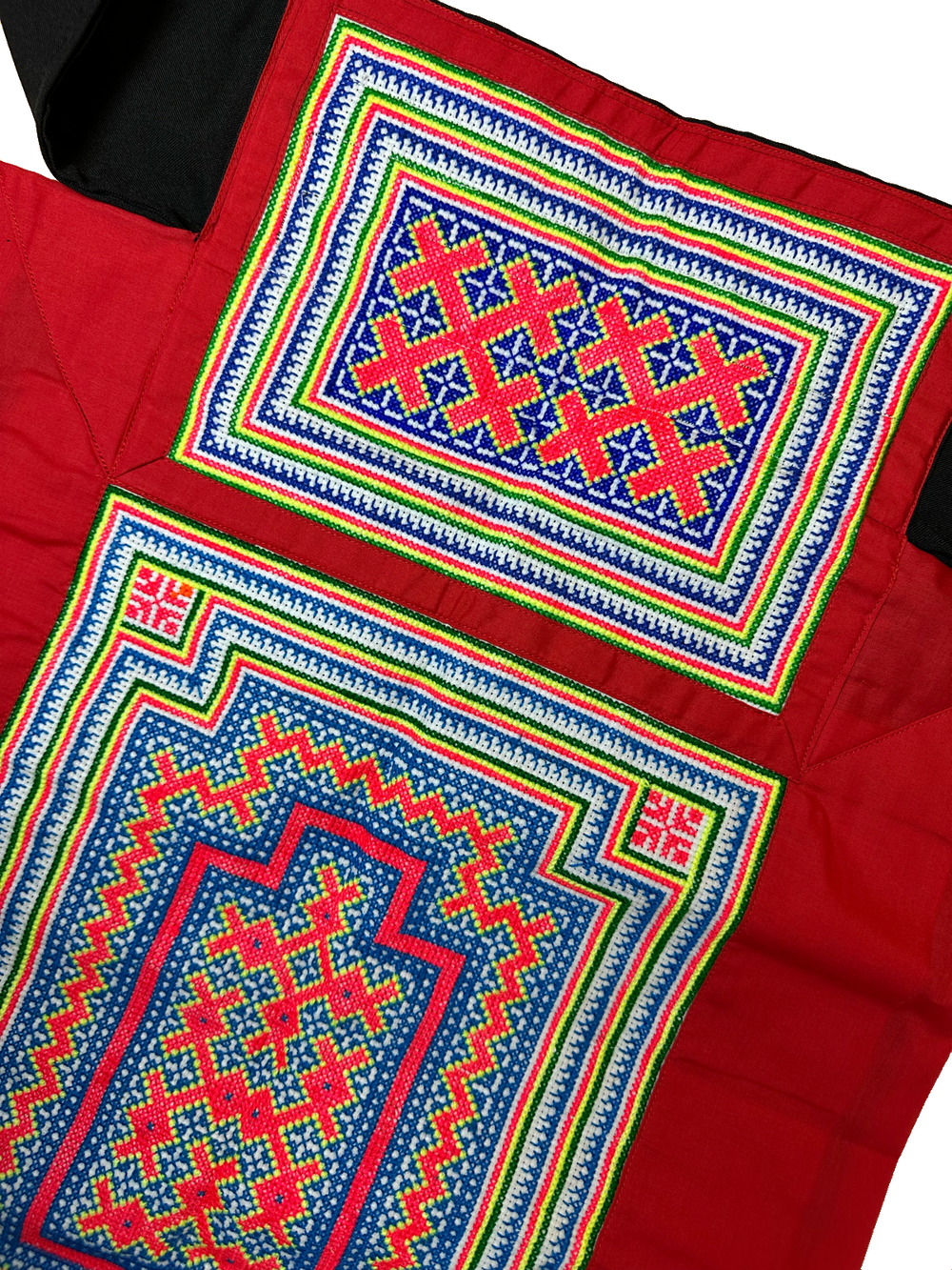 Red Blue 2 Hmong Baby Carrier