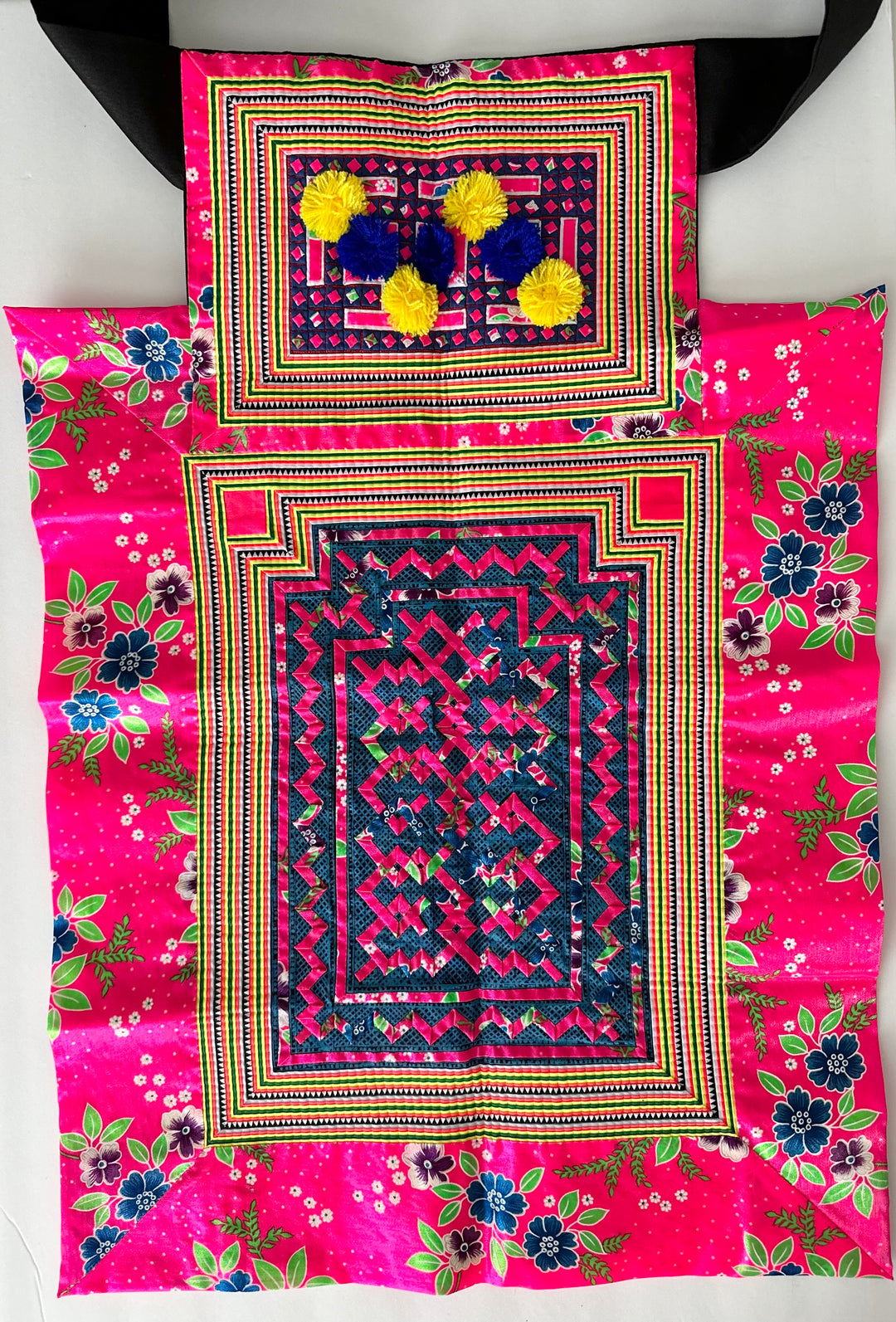 Pink Blue Lis Loos Hmong Baby Carrier