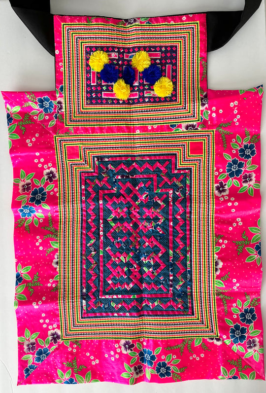 Pink Blue Lis Loos Hmong Baby Carrier