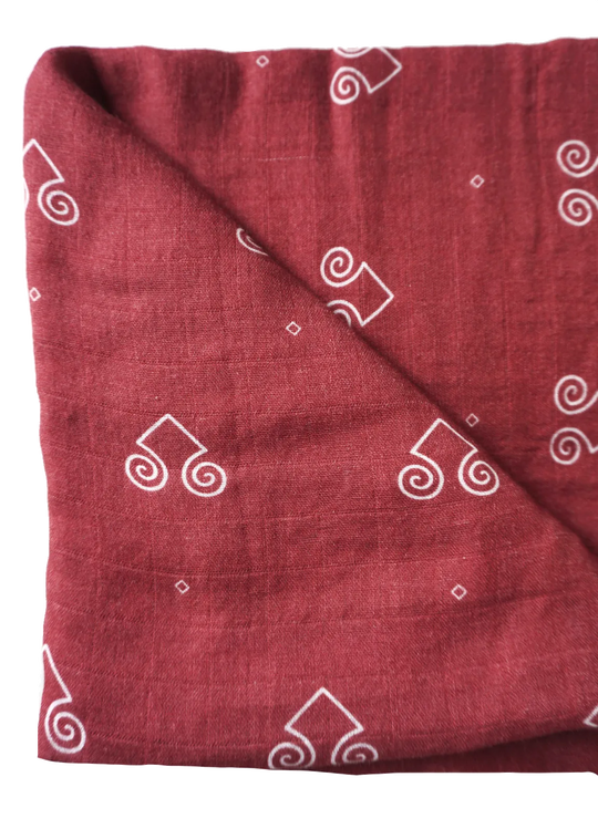 Brick Red Ram Muslin Swaddle