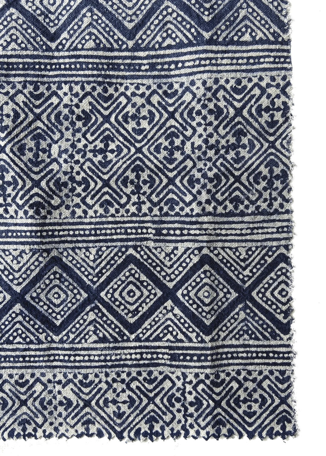 Diamond Batik Fabric in blue zoomed out