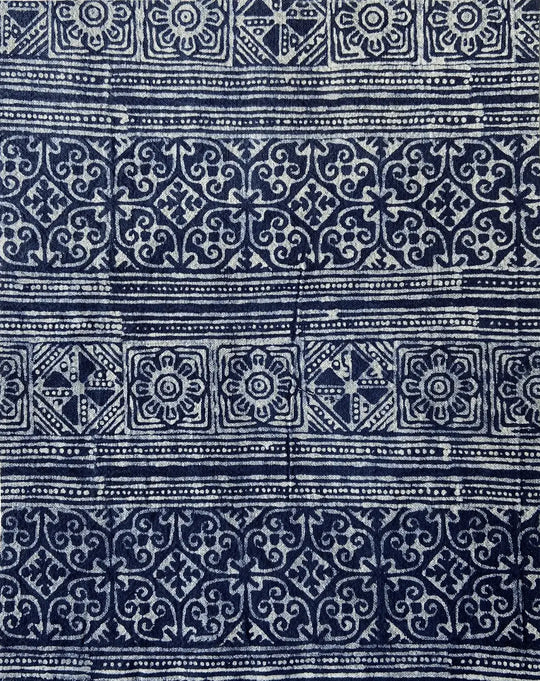 The Sunflower Batik Fabric in blue to use in your own DIY projects.