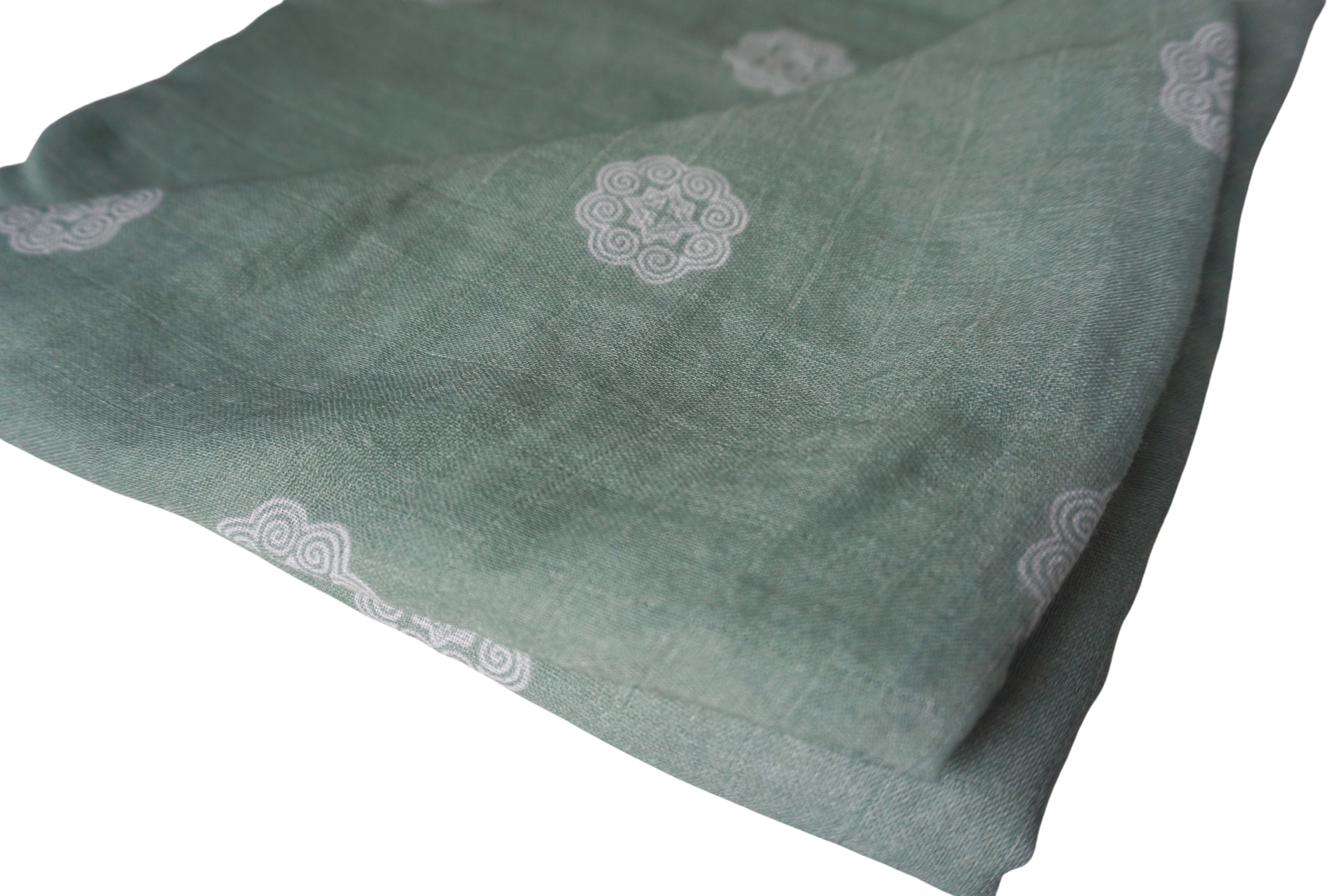 The sage green elephant paw muslin swaddle is new for Spring 2022. 